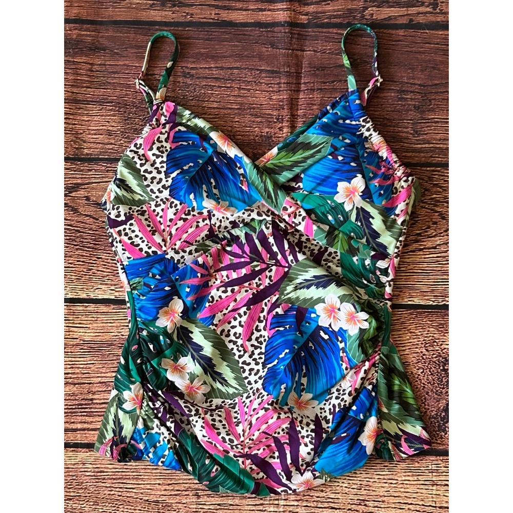 Sunsets Forever‎ Tankini Top Island Safari Size Medium